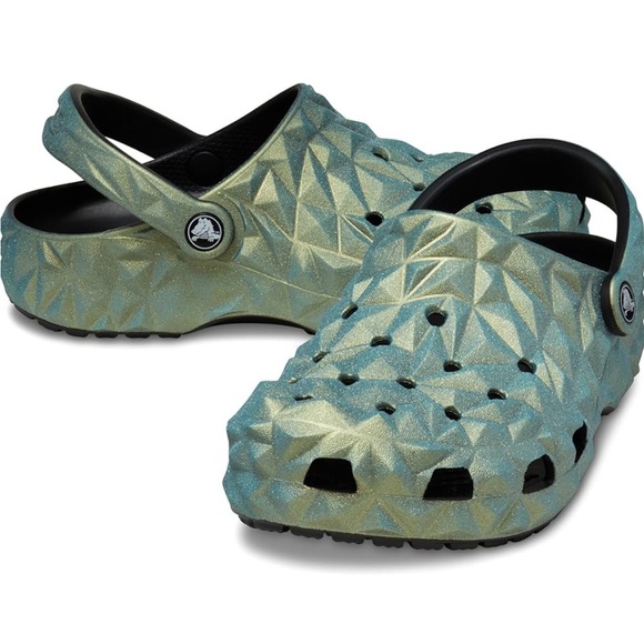 CROCS Other - Brand New! Crocs Geometric Classic Clogs in Iridescent Aqua
